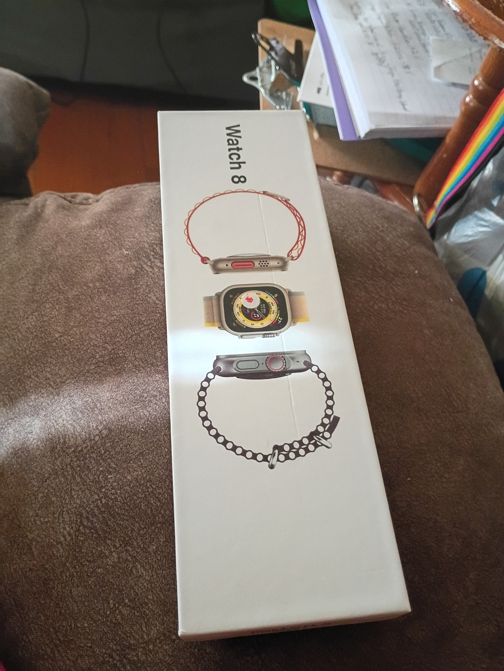 Watch 8 Smartwatch - Silver with White Band